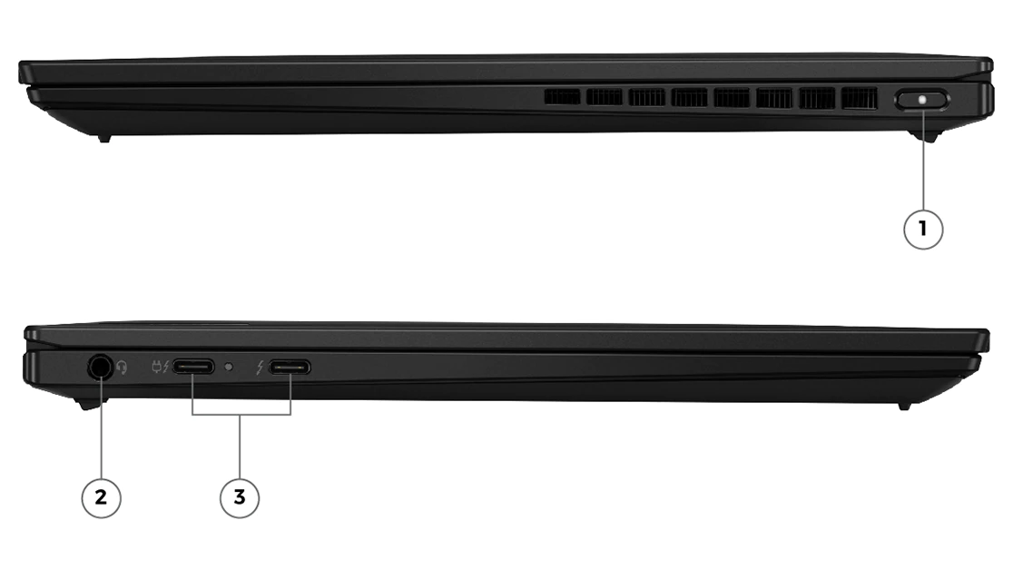 Überischt Anschlüsse Lenovo ThinkPad X1 Nano Generation 2 2022