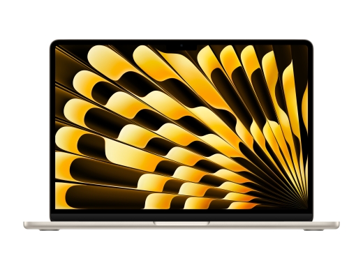 MacBook Air 15,3 M3 2024 Chip mit 8‑Core CPU, 10‑Core GPU und 16‑Core Neural Engine, STARLIGHT 256 GB SSD MRYR3D/A