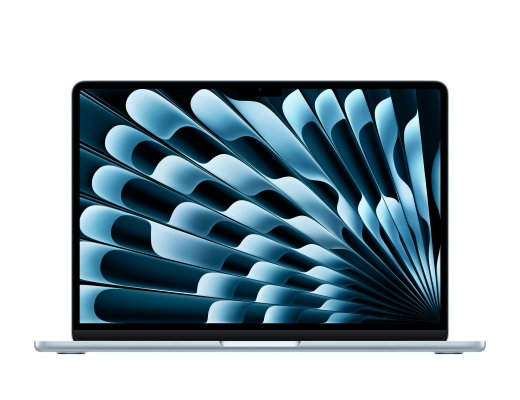 MacBook Air 13,6" M4 2025 Chip mit 10‑Core CPU, 8‑Core GPU und 16‑Core Neural Engine, Himmelblau 256 GB SSD