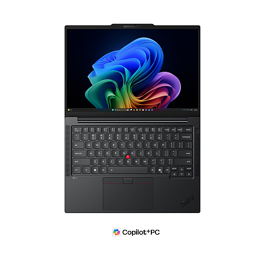 Geöffnetes Lenovo ThinkPad T14 G7 Intel 21WN009XGE mit hochauflösendem 14 Zoll Display, Tastatur und klassischem ThinkPad Layout.