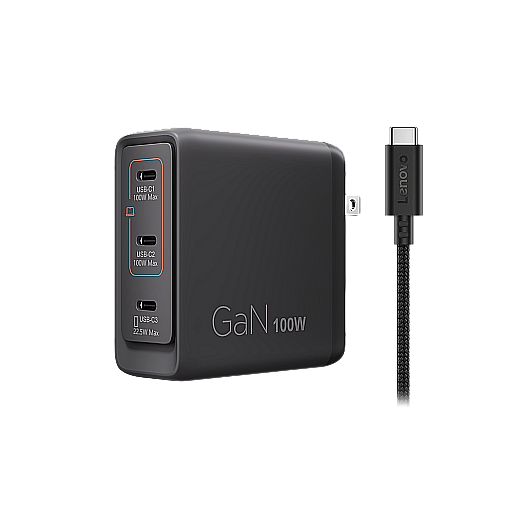 Lenovo Multi-Port USB-C 100W GaN Ladegerät 40AW100BEU