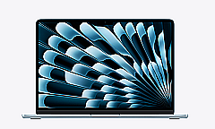 MacBook Air 13,6" M5 2026 Chip mit 10‑Core CPU, 8‑Core GPU und 16‑Core Neural Engine, Himmelblau 512 GB SSD
